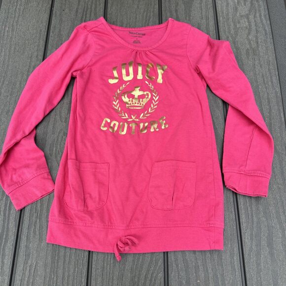 Lot of 2 Juicy Couture Girls Long Sleeves Pullover Shirts Size 6 & 7 - Picture 14 of 16
